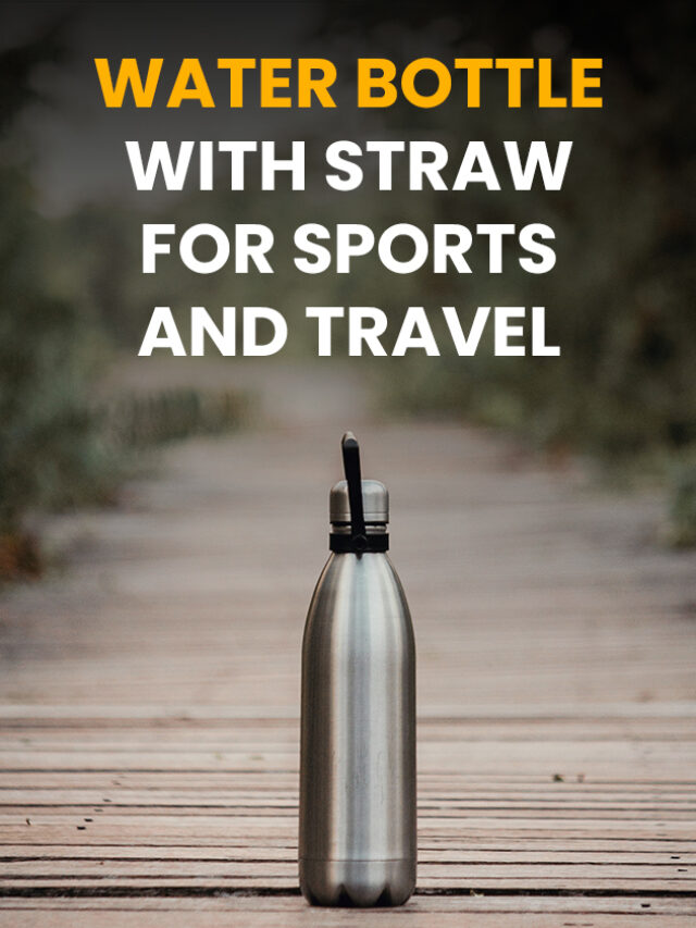 Water Bottle with Straw for Sports and Travel